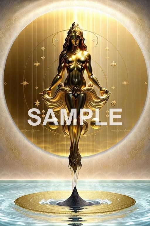 Aquarius Zodiac Wall Art Print Black Celestial Alchemy Decor 11.7×8.3 Poster
