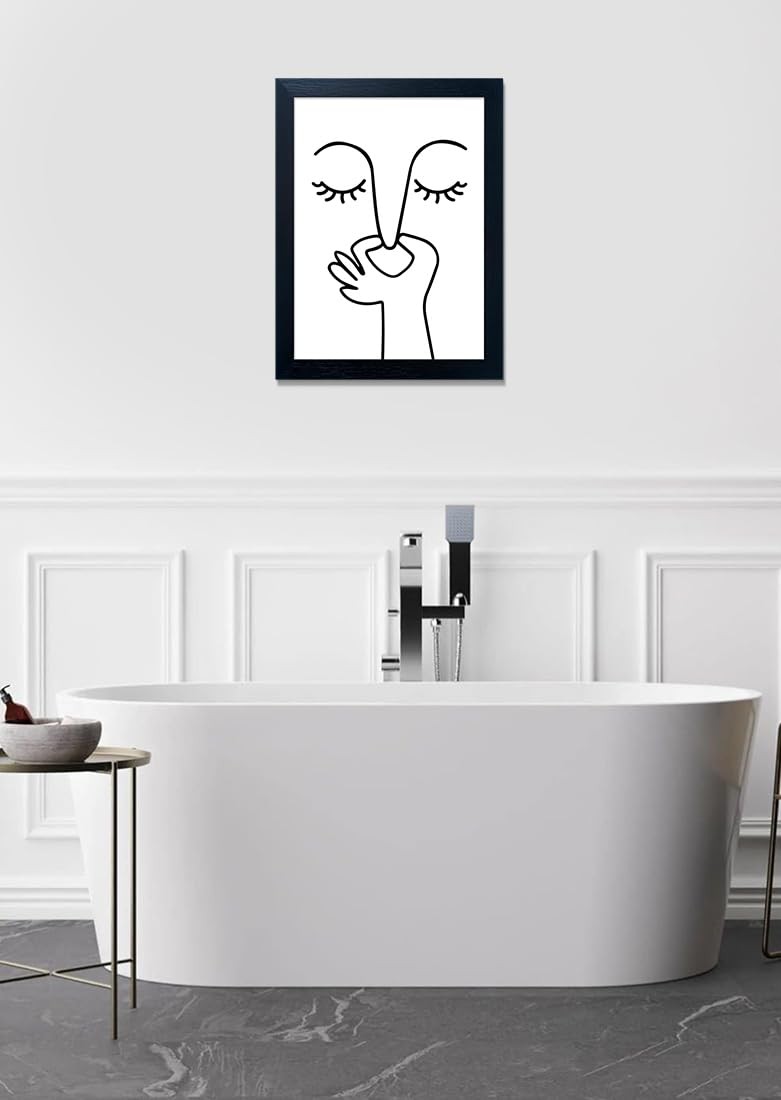 Black and White Bathroom Wall Decor Bad Smell Humorous 10″L x 8″W,