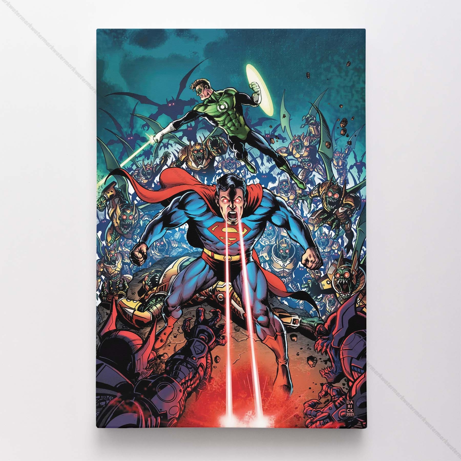 Superman Poster Canvas Comic Book Cover Art DC Print #3774