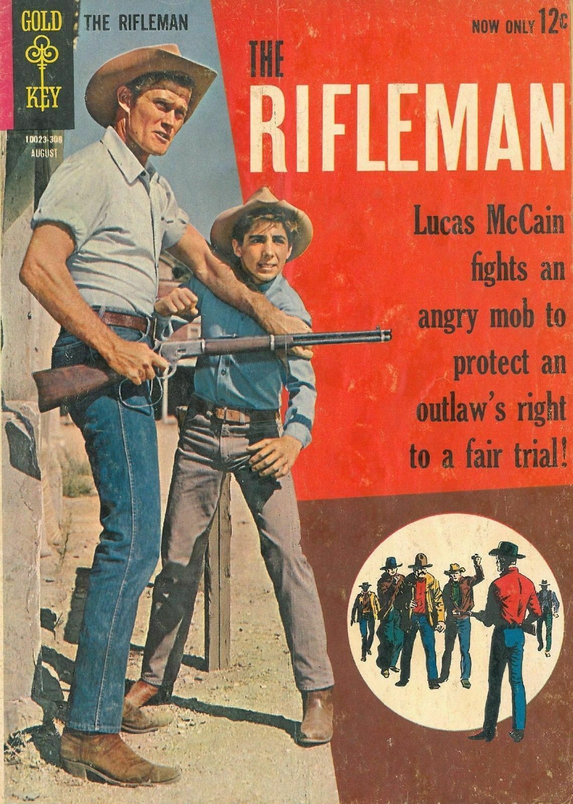 THE RIFLEMAN CHUCK CONNORS JOHNNY CRAWFORD 20×30 Inch Ready to ship now