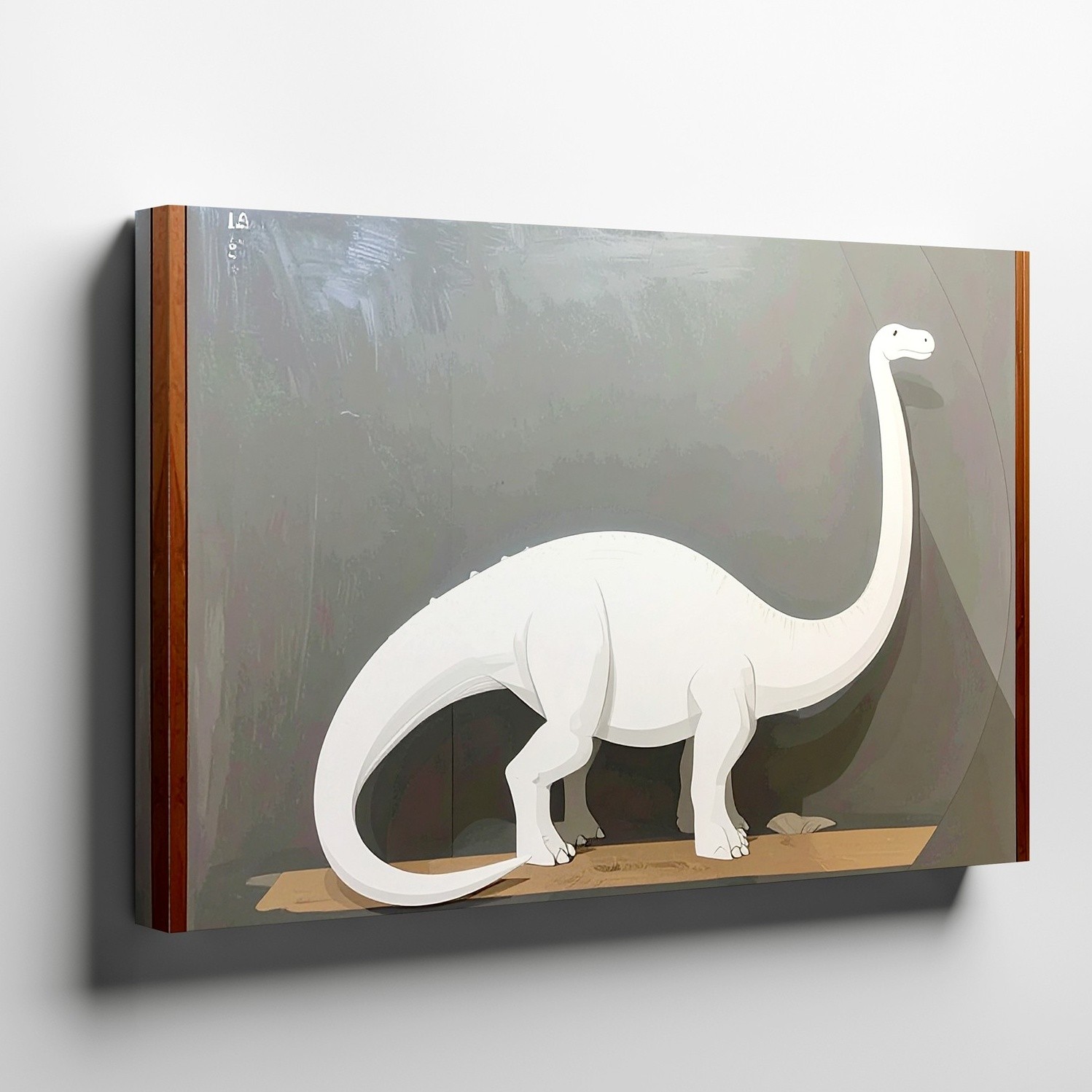Canvas Wall Art a Minimalist Wall Art Style Image Featuring a Flat White