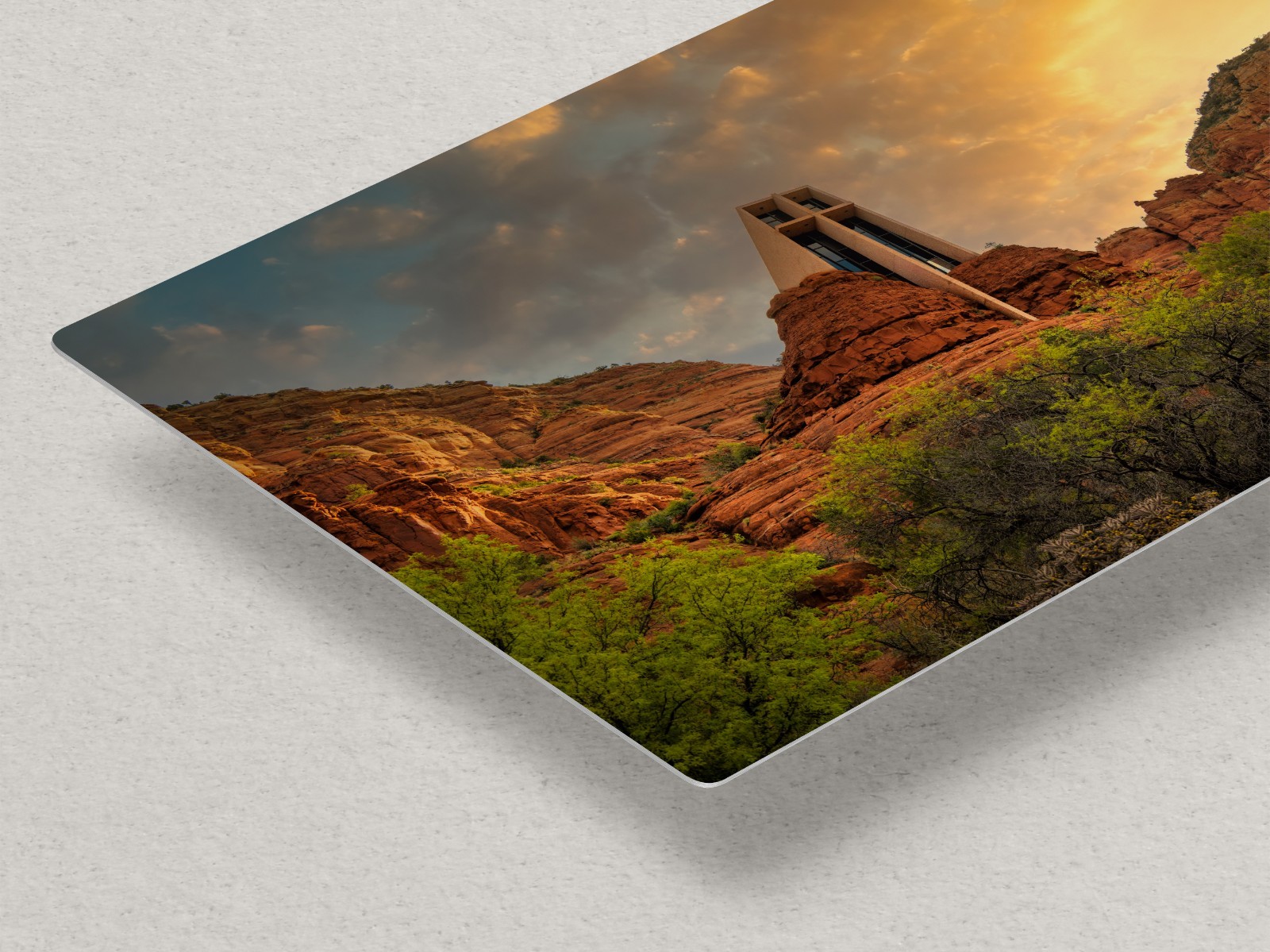 Sedona Arizona Desert Picture, Chapel Holy Cross Southwestern Canvas Wall Art