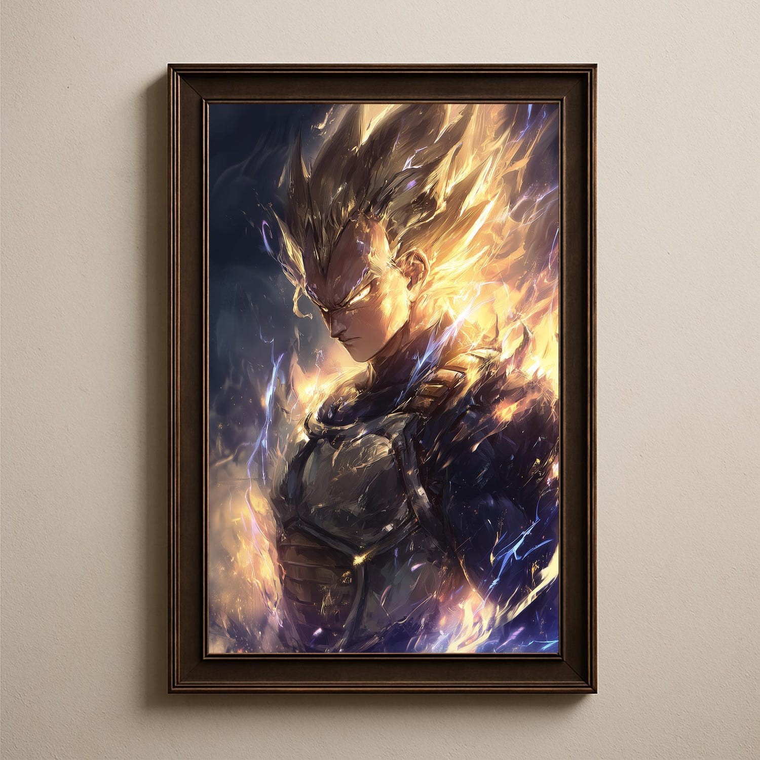 Vegeta Wall Art Poster | Dragon Ball Z Anime Fan Art Print Decor
