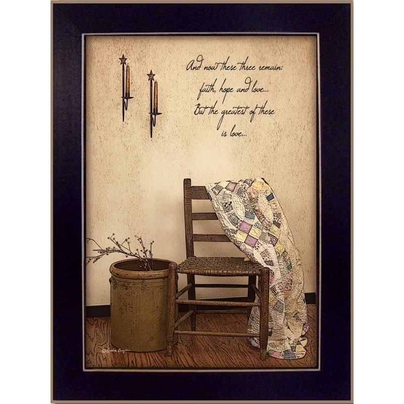 «These Three Remain» Printed Wall Art Ready To Hang Framed Poster Black Frame