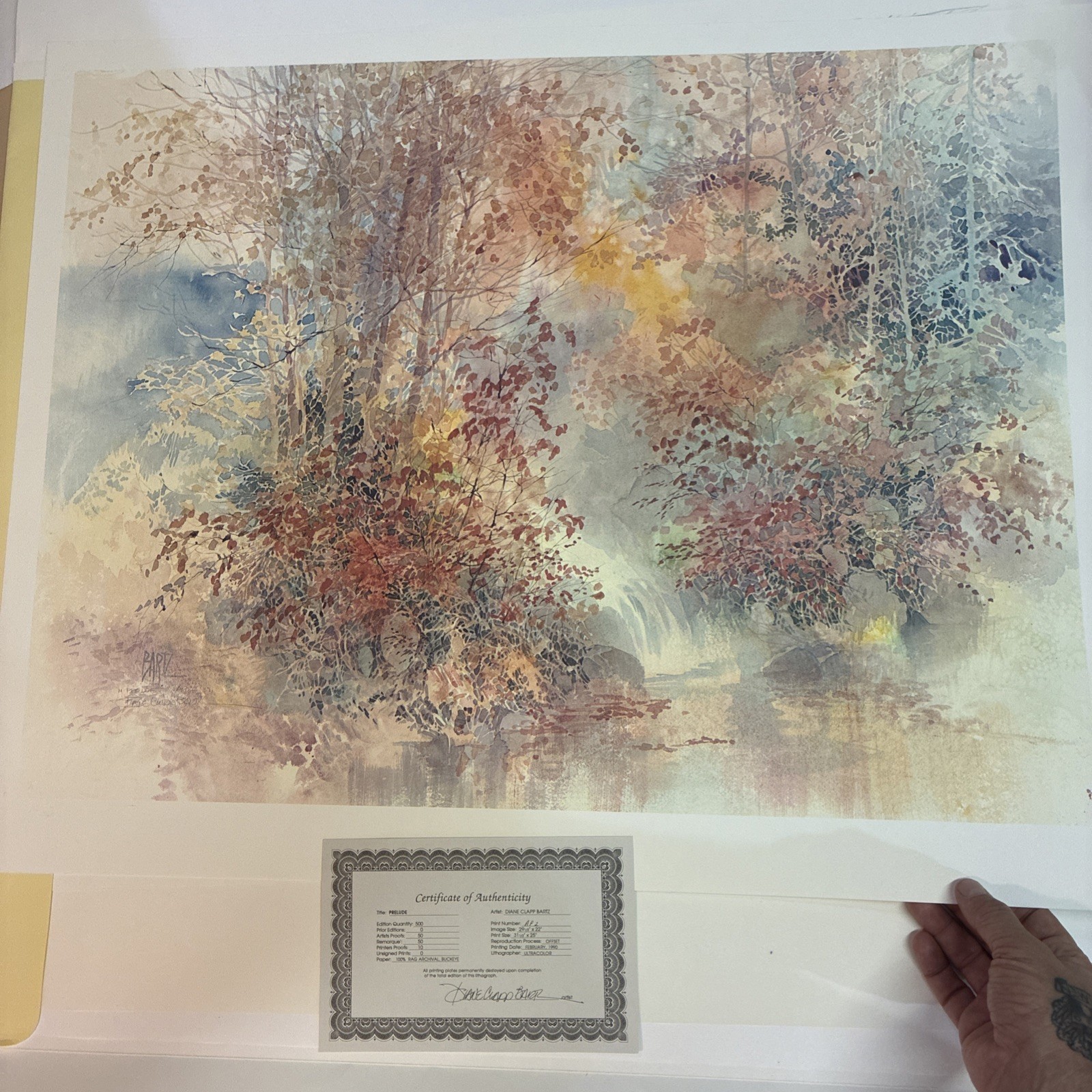 Prelude » ~ Diane Clapp Bartz ~ Signed Lithograph Artist proof 2
