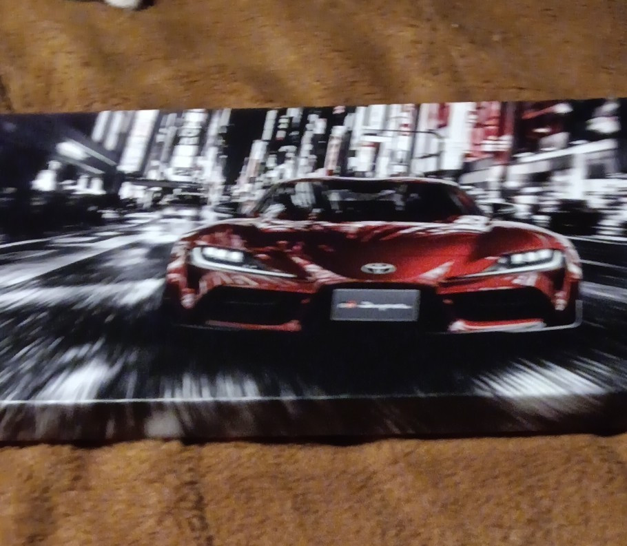 Hobby Lobby Red Sports Car Poster MDF 25×9 in Cars Theme ATCM93120