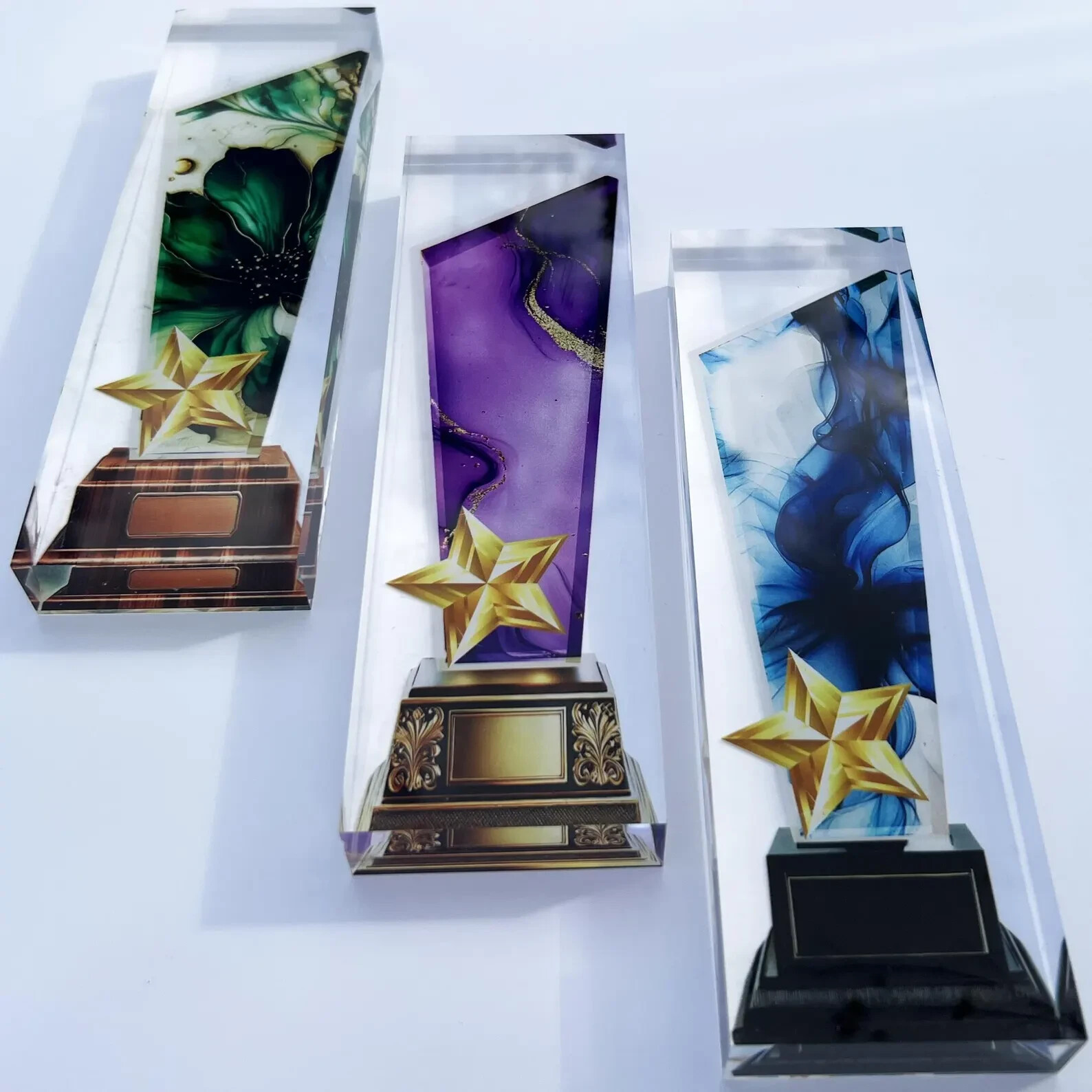 Custom Acrylic Trophy – Personalized Award with Logo & Text, Employee Gift