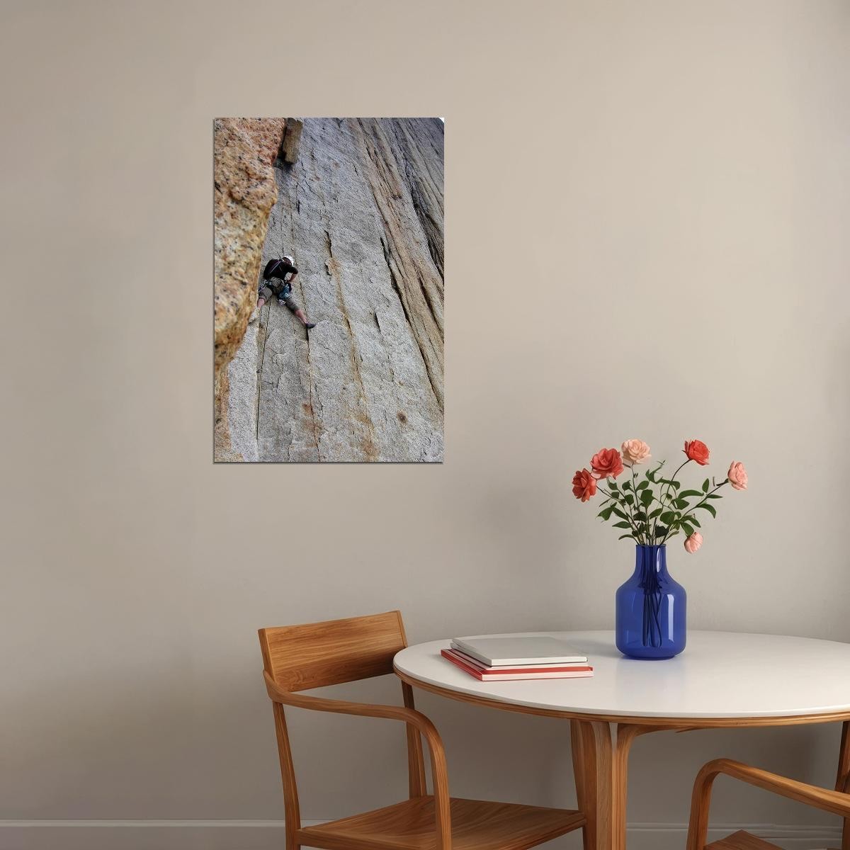 614887 Climbing Rock Face In Custer State Park Landscape Wall Print Poster