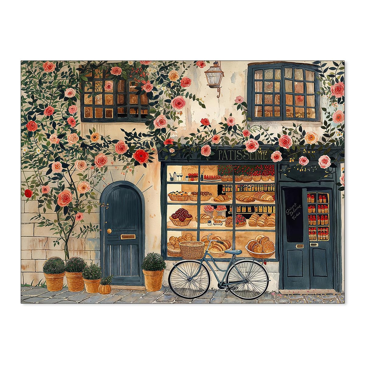 Vintage French Country Wall Art Maximalist Patisserie Food Wall Decor Fashion…