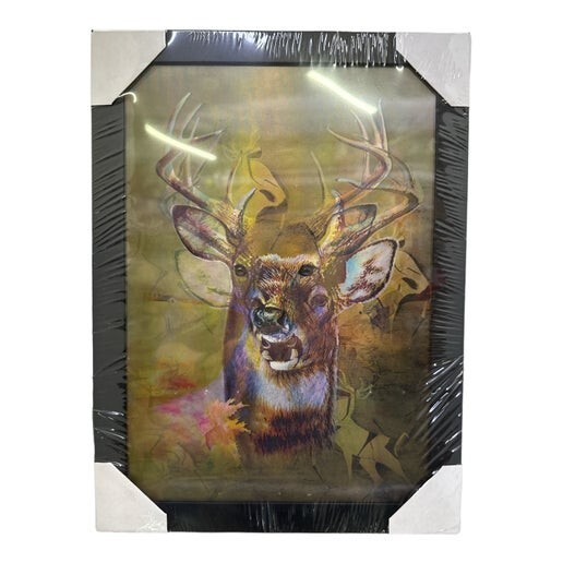 3D 10 Point Buck Black Framed Picture (11.5″ x 15.5″)