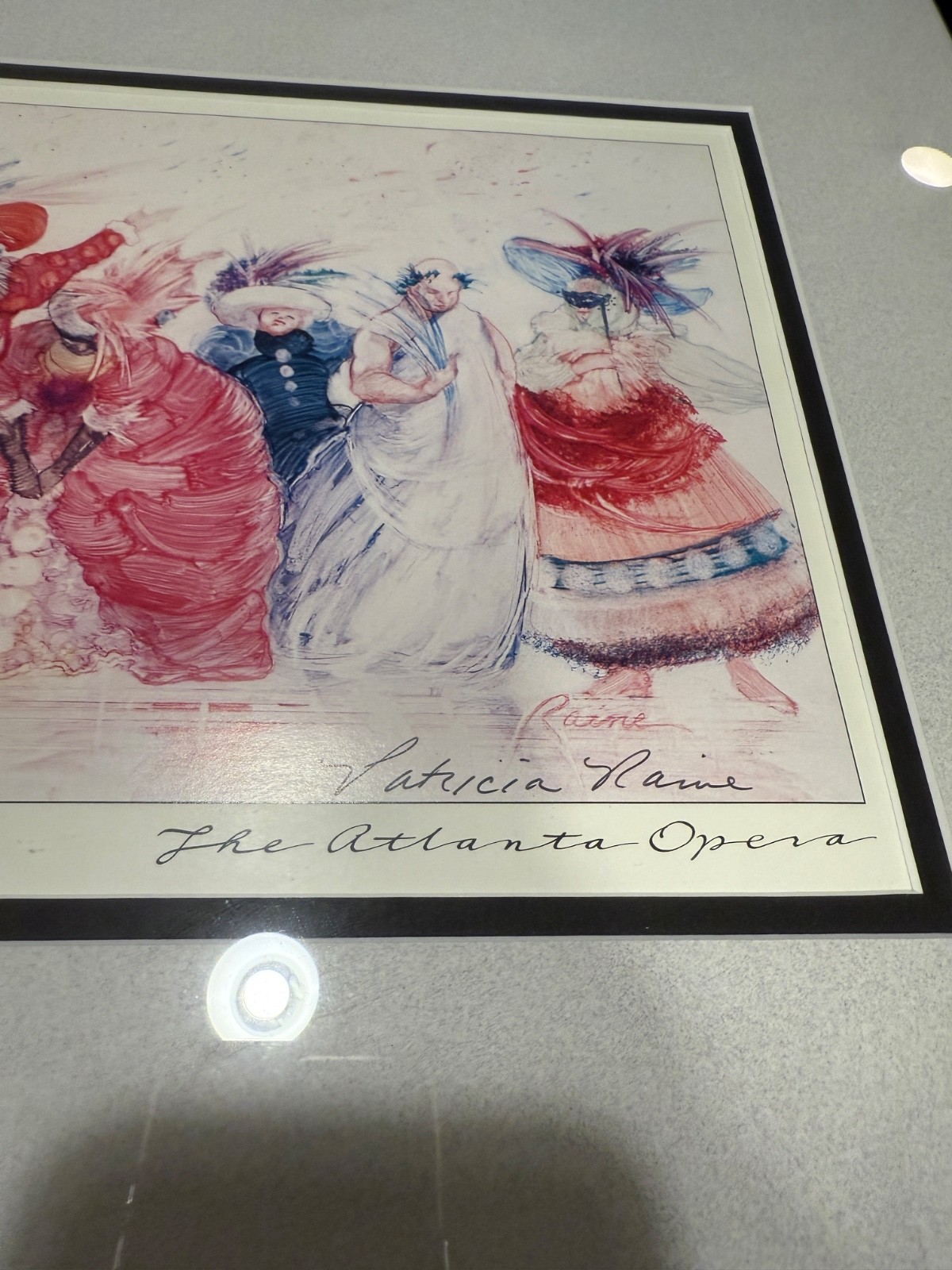 Vintage Atlanta Opera Art «Encore Season» Framed Print 1991 Black Frame Matted