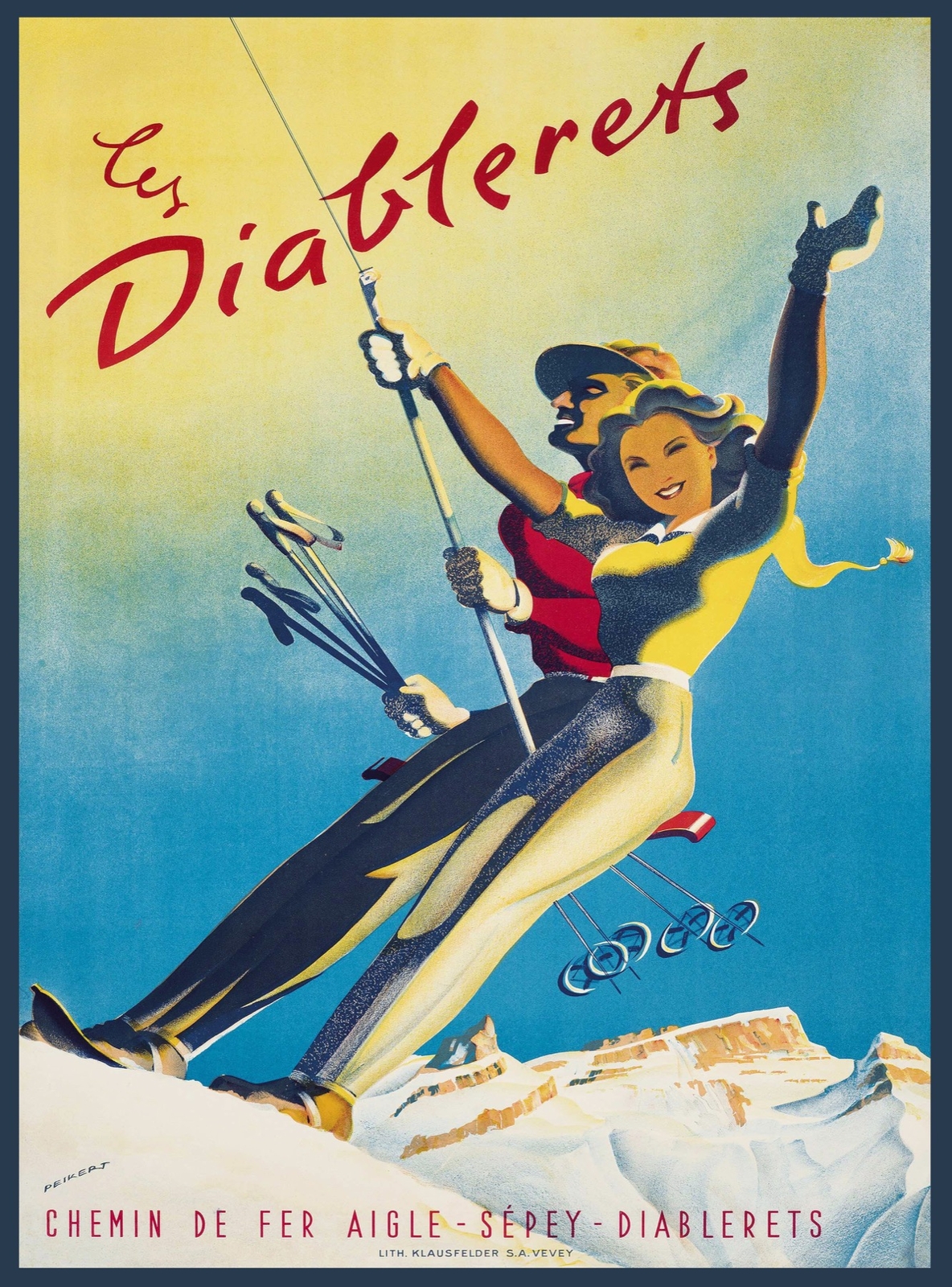 Decoration Poster.Home room art.Interior design.Les Diablerets.Ski resort.7207