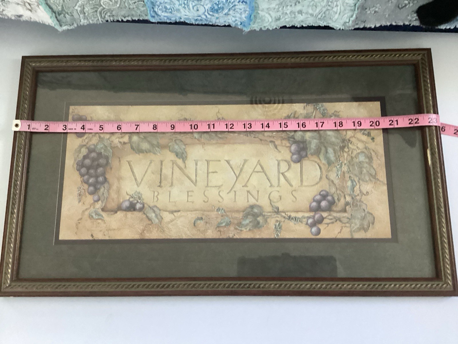 Vintage Home Interior Circa March 2006 D1 Vineyard Blessings Framed