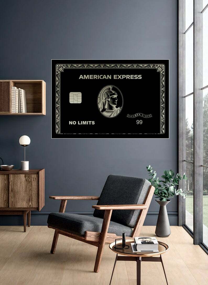 24×36 American Express Black Card Poster Amex Centurion Wall Motivational Poster