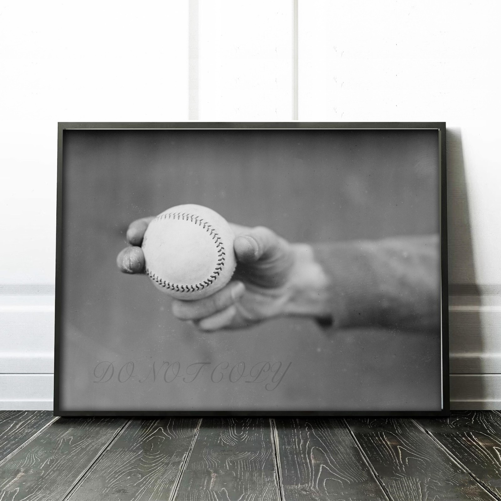 Proper Grip On A Baseball 1900s Vintage Sports Black White Wall Art Poster Print