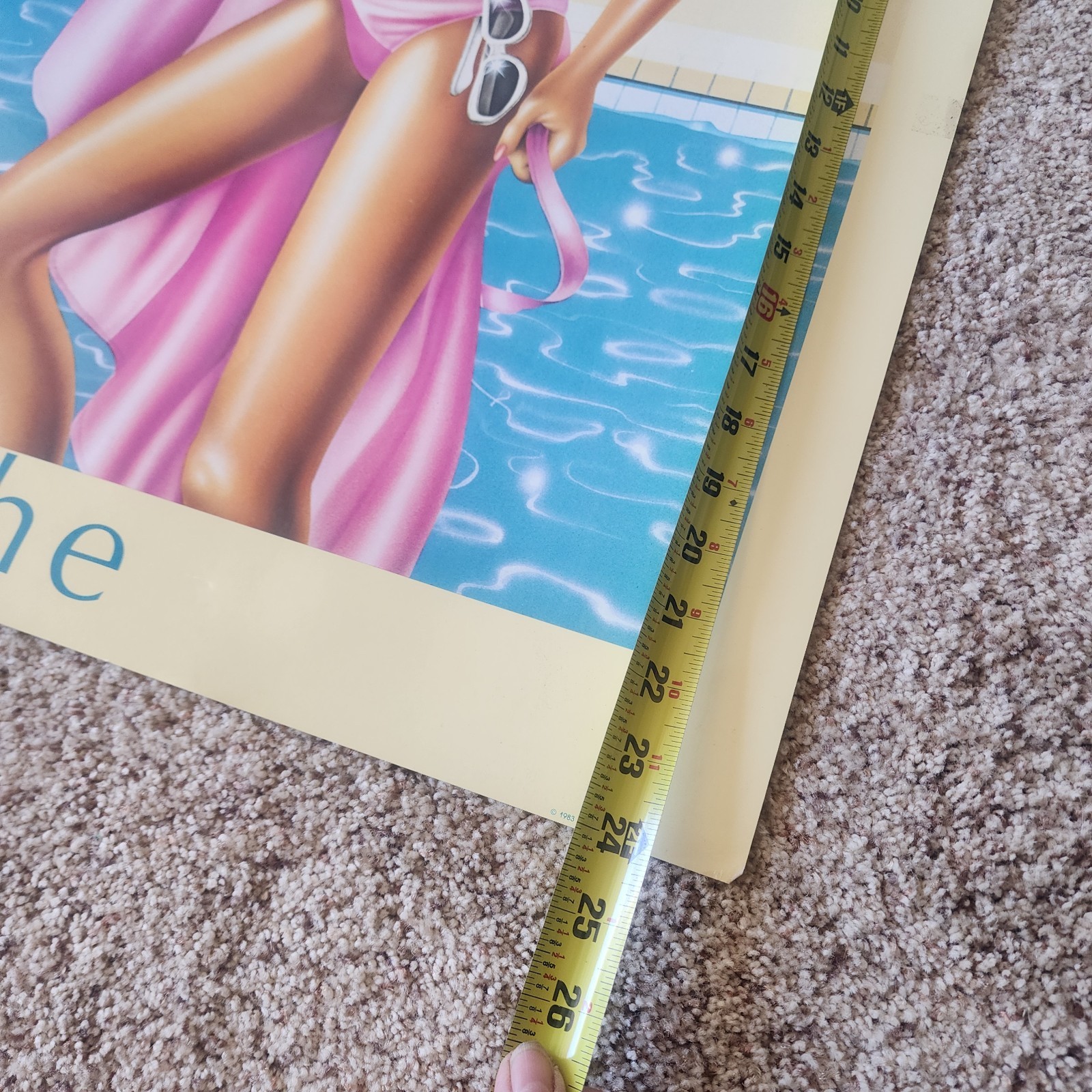 Vintage 1980s Palm Springs Costache Airbrush Art Poster – Retro Bikini Poolside