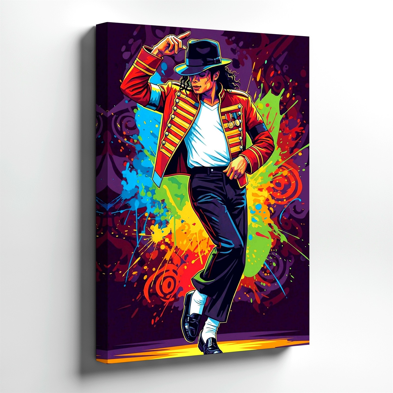 Wall Art Pop Art Dancing Man Poster Colorful Graffiti Style Music Decor Print