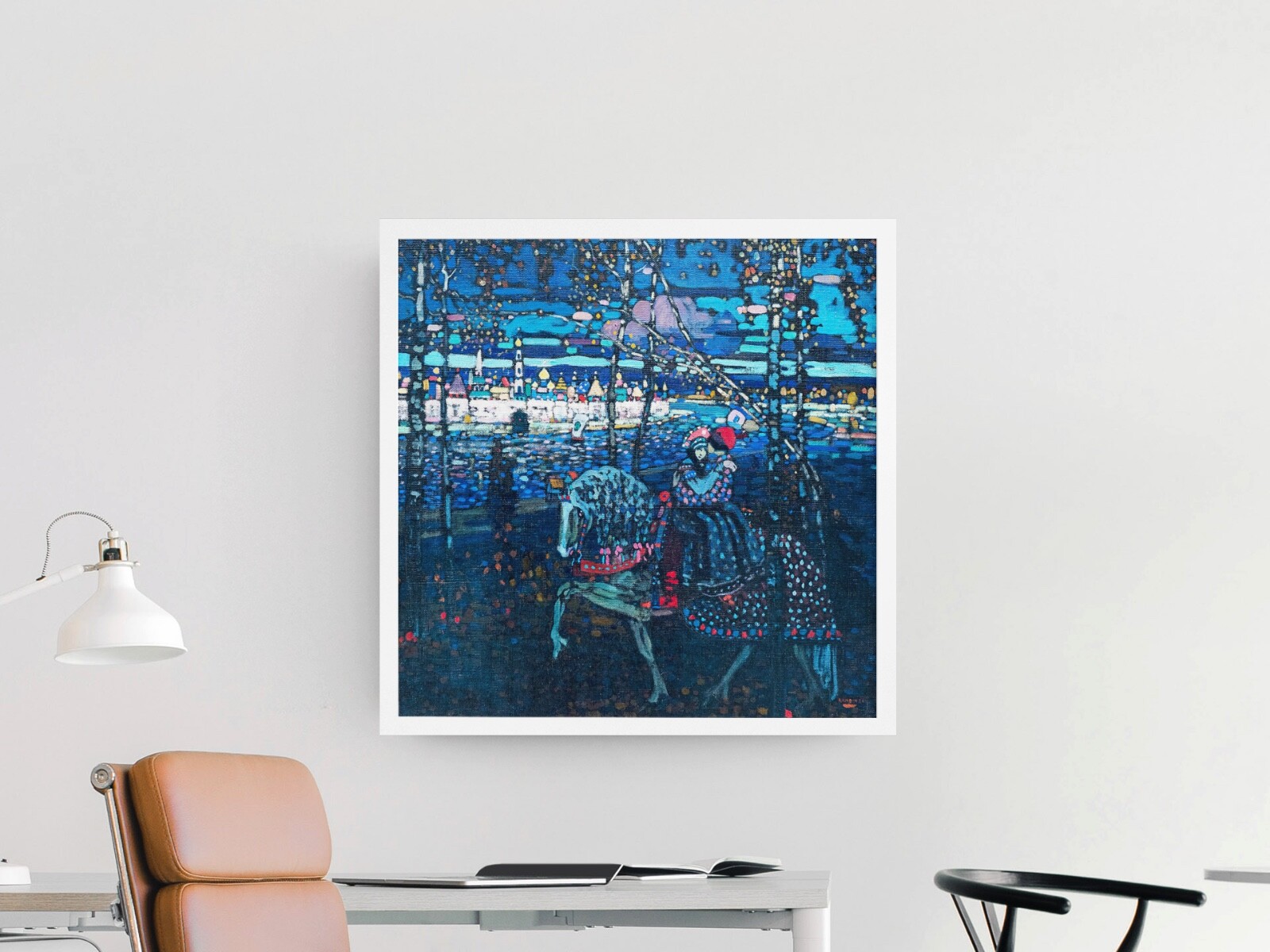 Couple Riding by Wassily Kandinsky Canvas Wall Art,Kandinsky Reproduction Poster