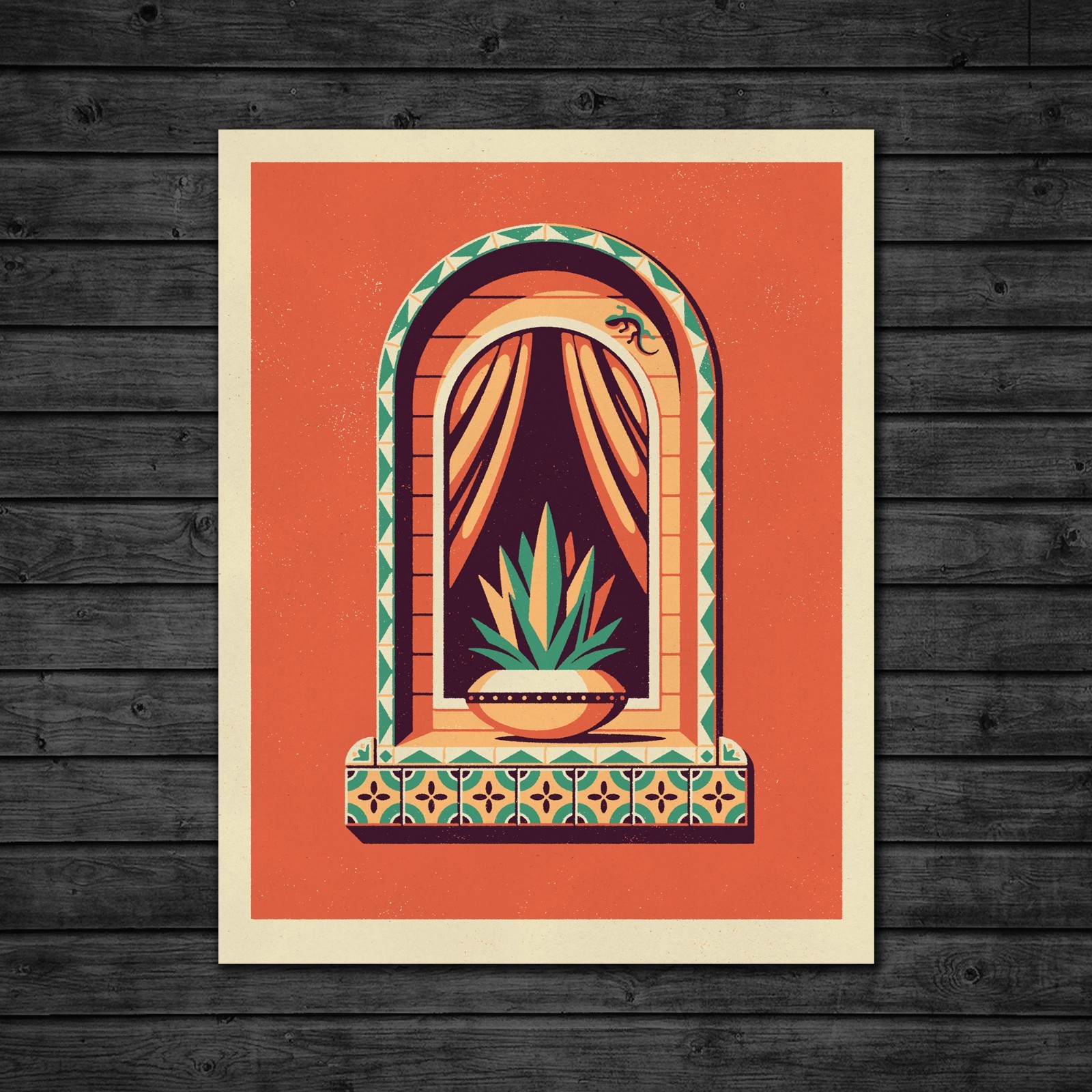 DKNG Jalisco (11″x14″ Southwestern/Mexico Cactus Silkscreen Print/Poster)