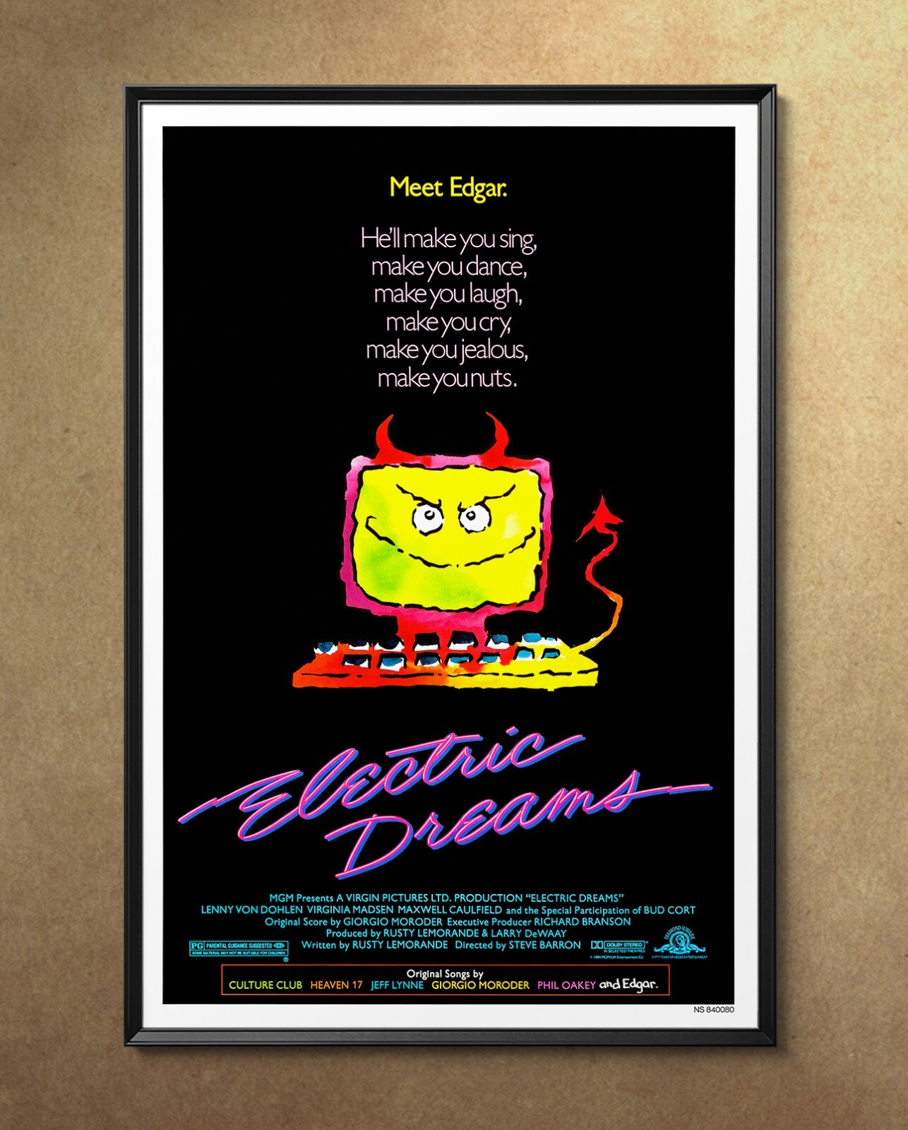 Electric Dreams Lenny Von Dohlen 1984 Movie Poster 24″x36″ Glossy Unframed 8465