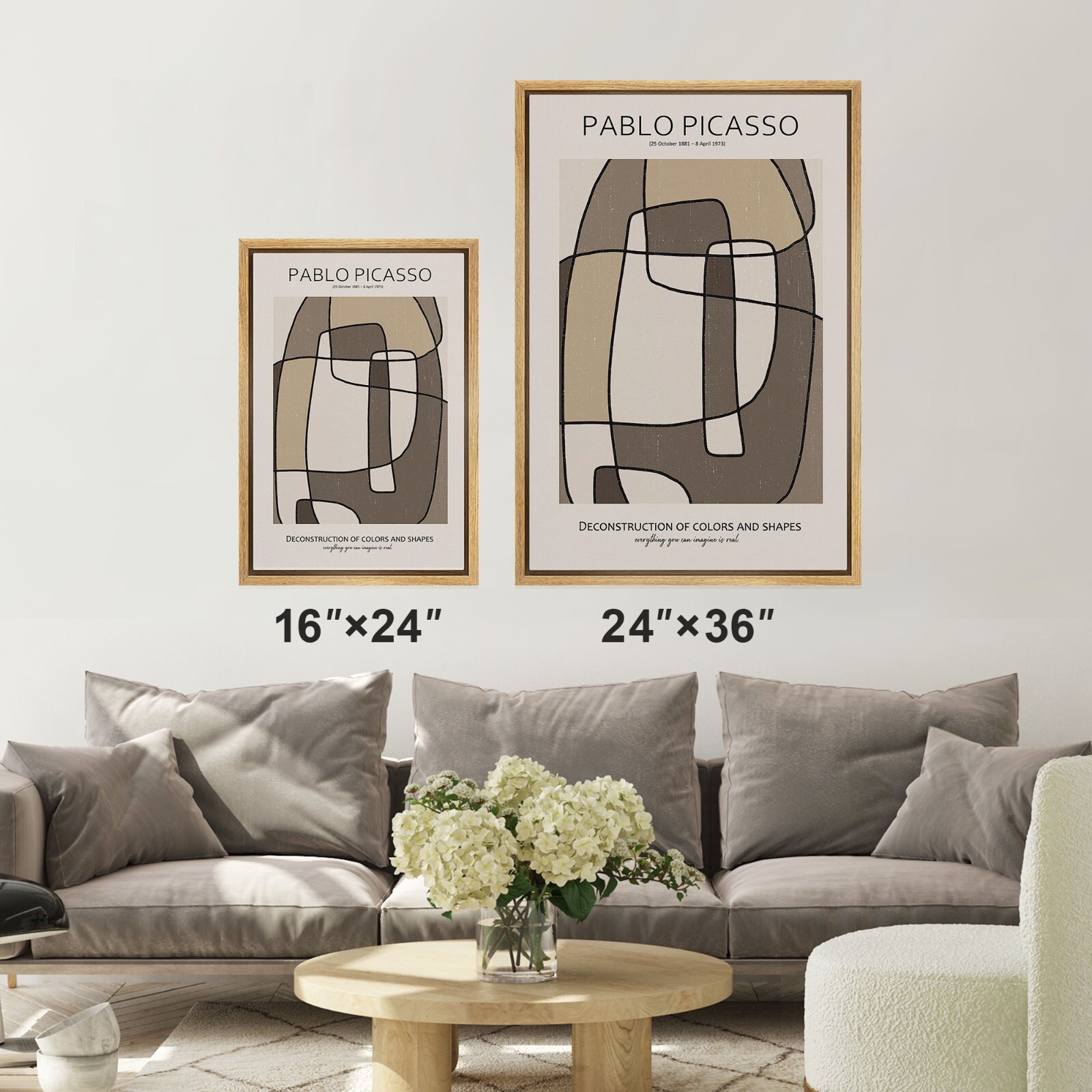 Pablo Picasso Geometric Framed Print Wall Art