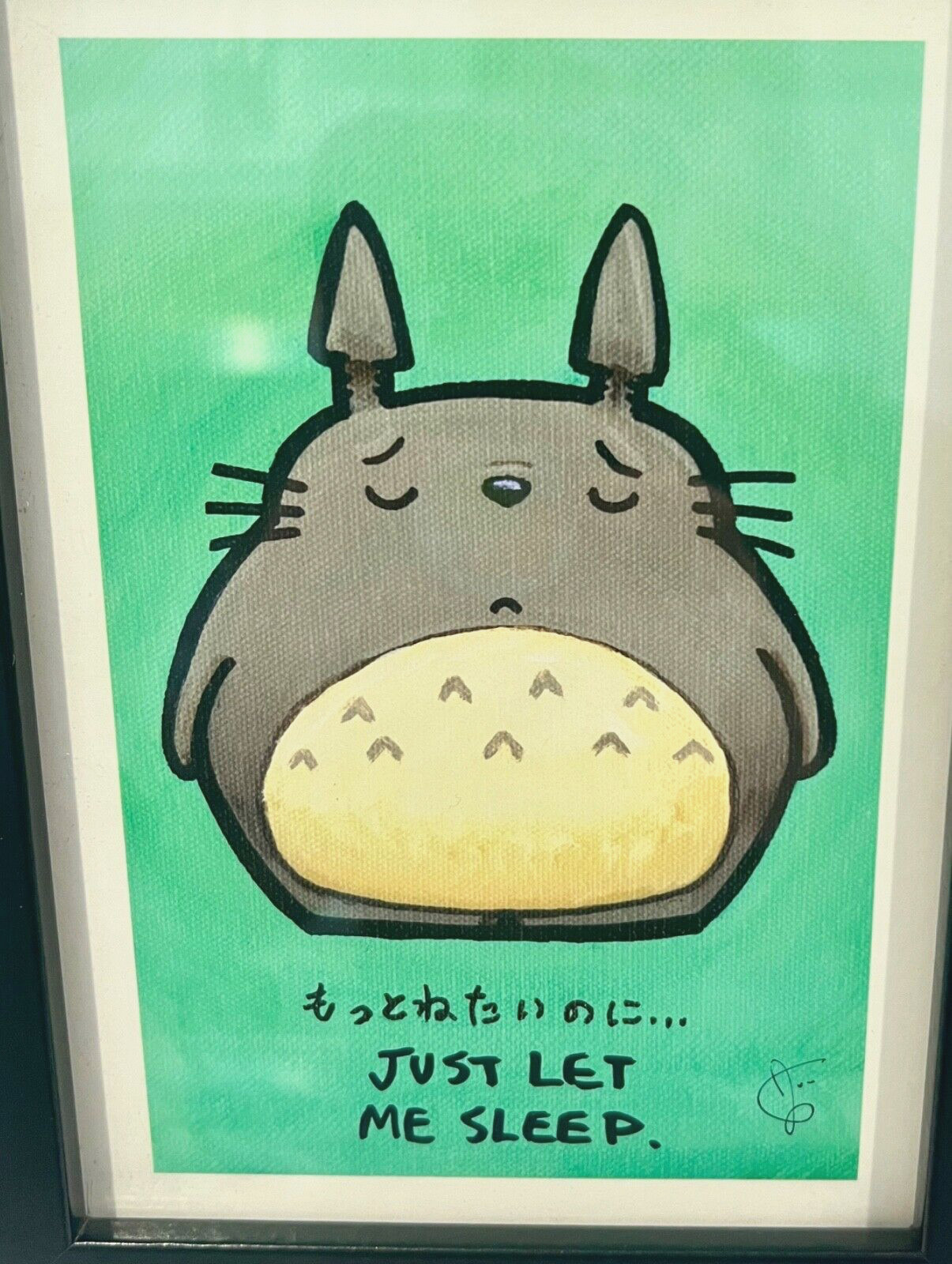 My Neighbor Totoro Anime Studio Ghibli Picture Wall Art Home Decor w/Signature
