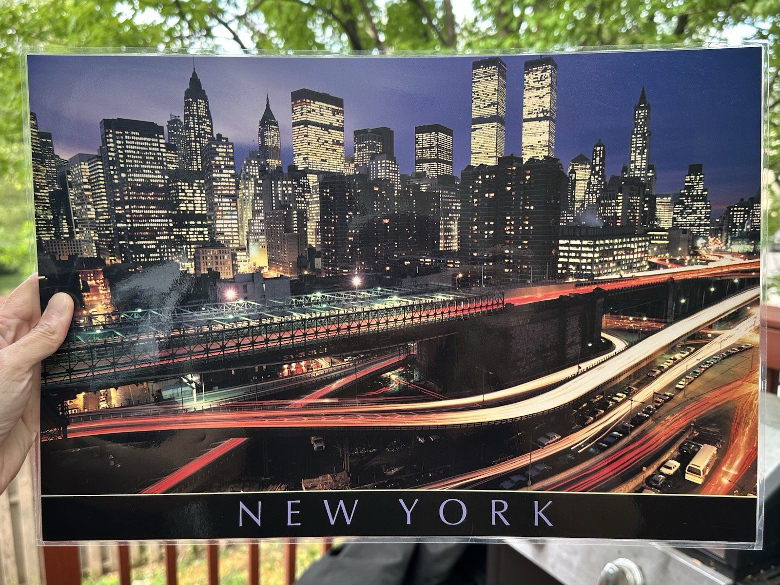 Laminated Poster Set of 3 Skyline Central Park World Trade Center New York 1990s