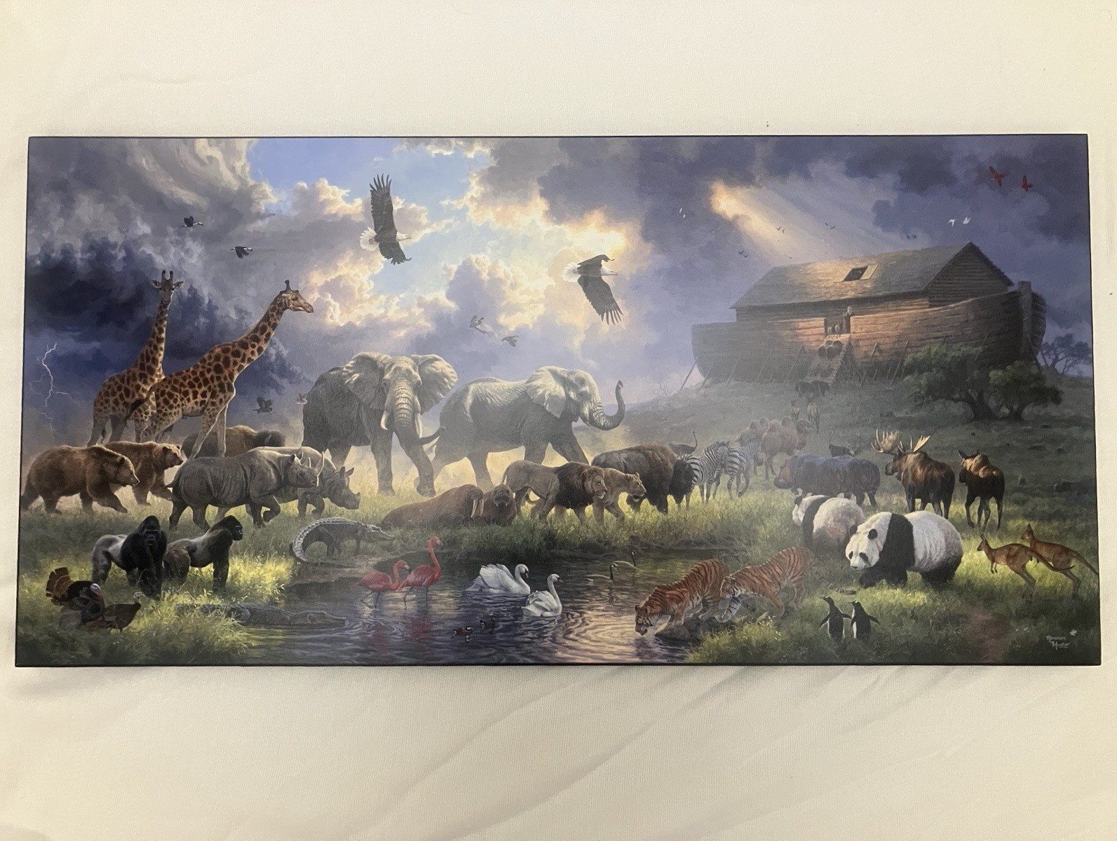 Dickson’s Noah’s Ark, Multicolor Wood Art Wall Plaque. 24”x 12”