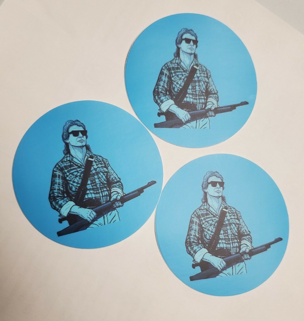 THEY LIVE Movie (1988) STICKERS Rowdy Roddy Piper(3) *WORLDWIDE 🌐 SHIPPING*