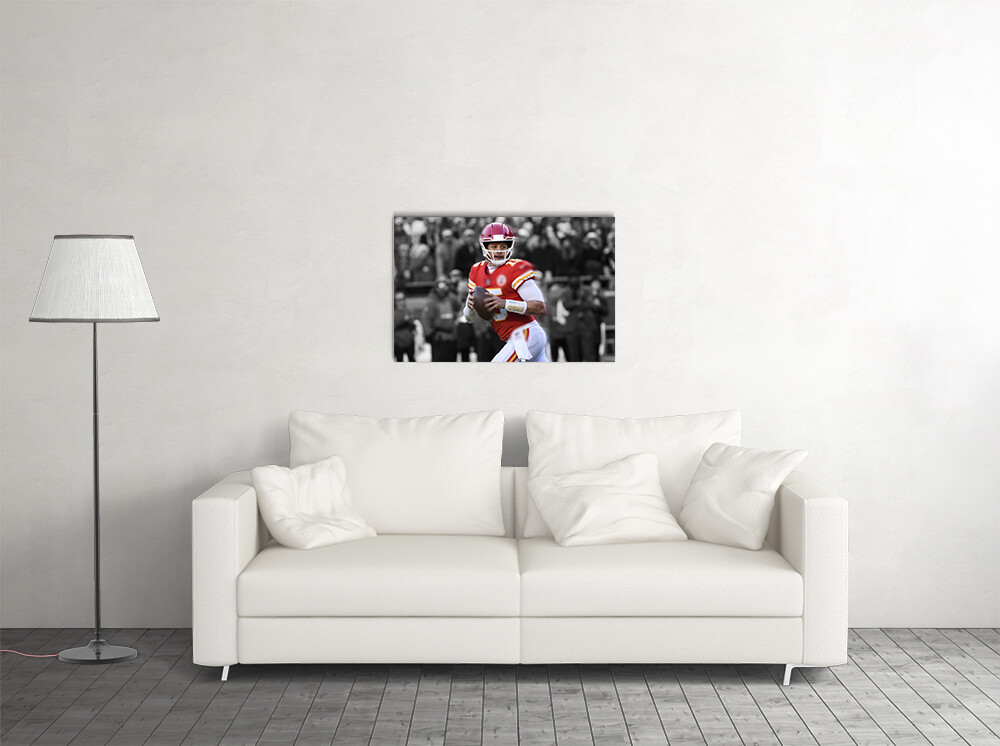 Football Kansas City Chiefs Patrick Mahomes QB 15 Art Wall Poster – POSTER 20×30