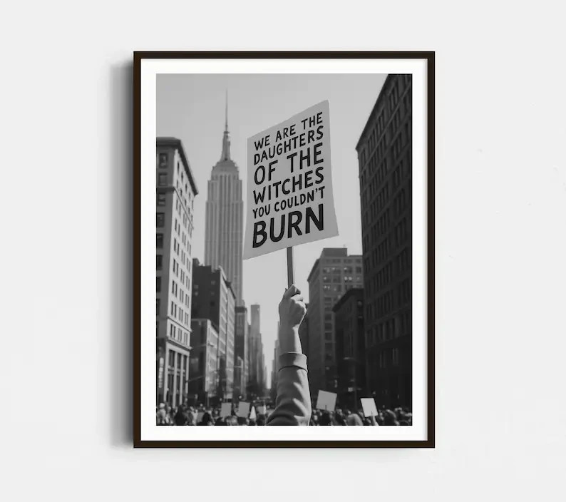 Feminist Protest Poster Unframed Women’s Rights Wall Art