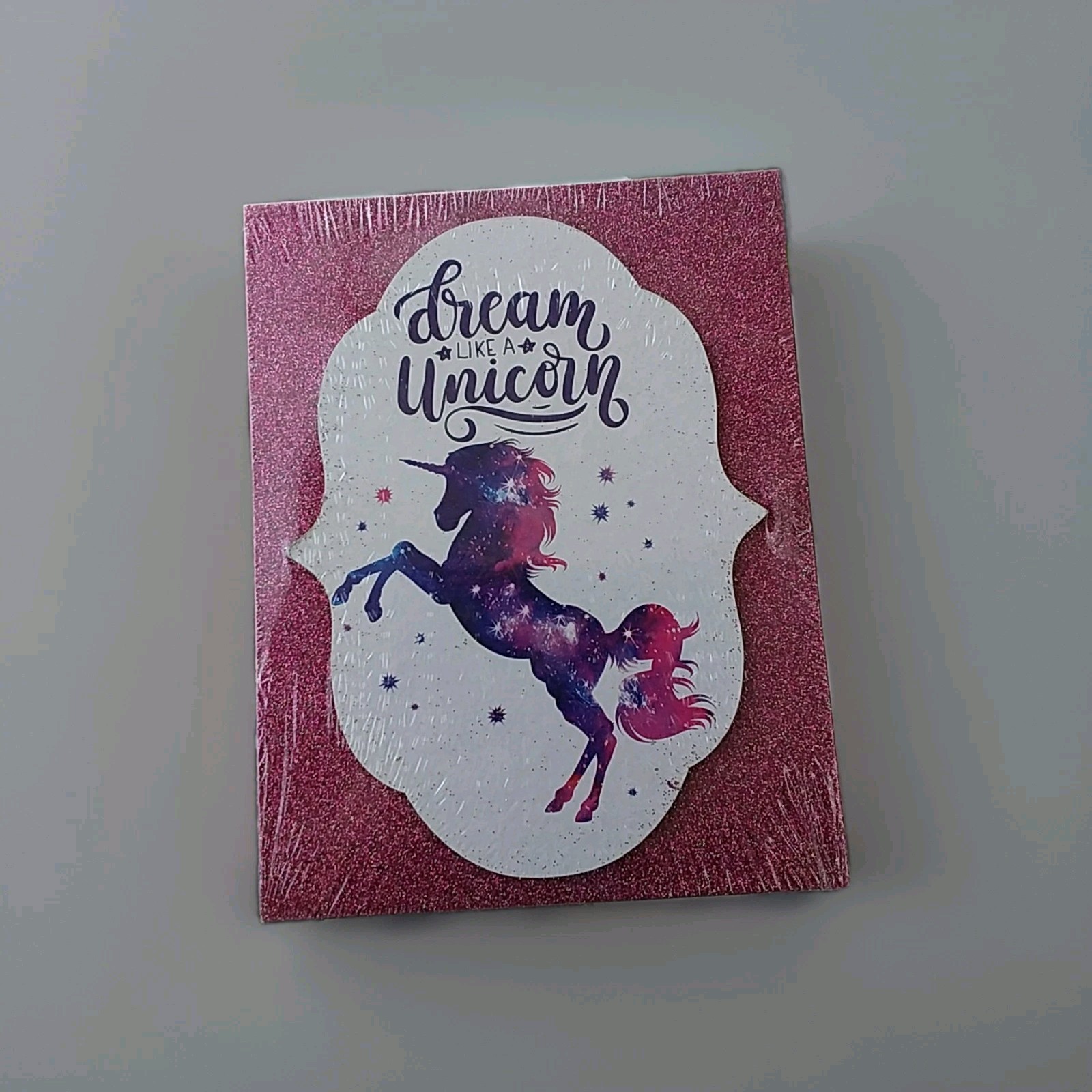 Dream Like A Unicorn 3D Glitter Box Art Decor New