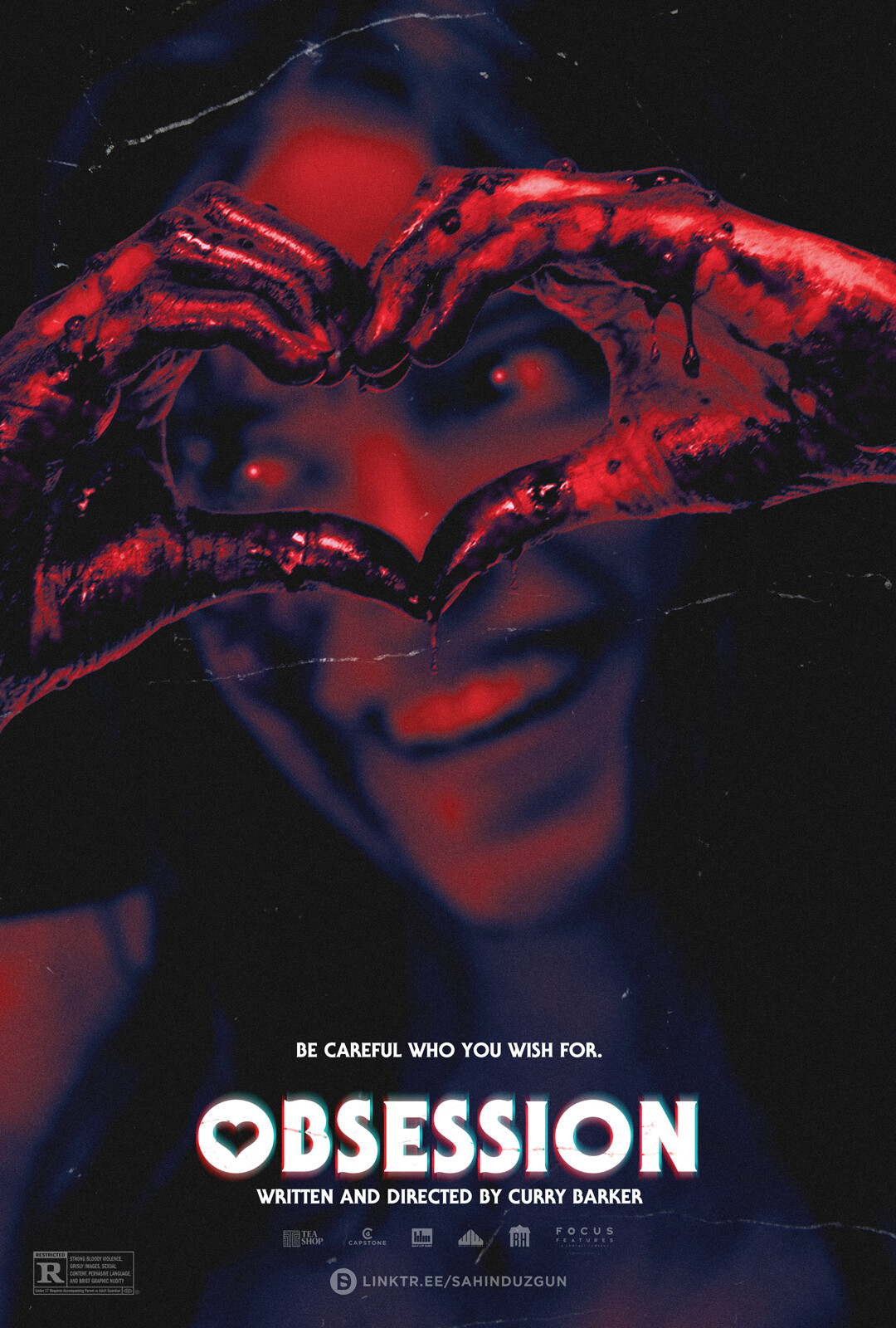 Obsession Horror Movie Poster Dark Romance Thriller Wall Art Print Decor