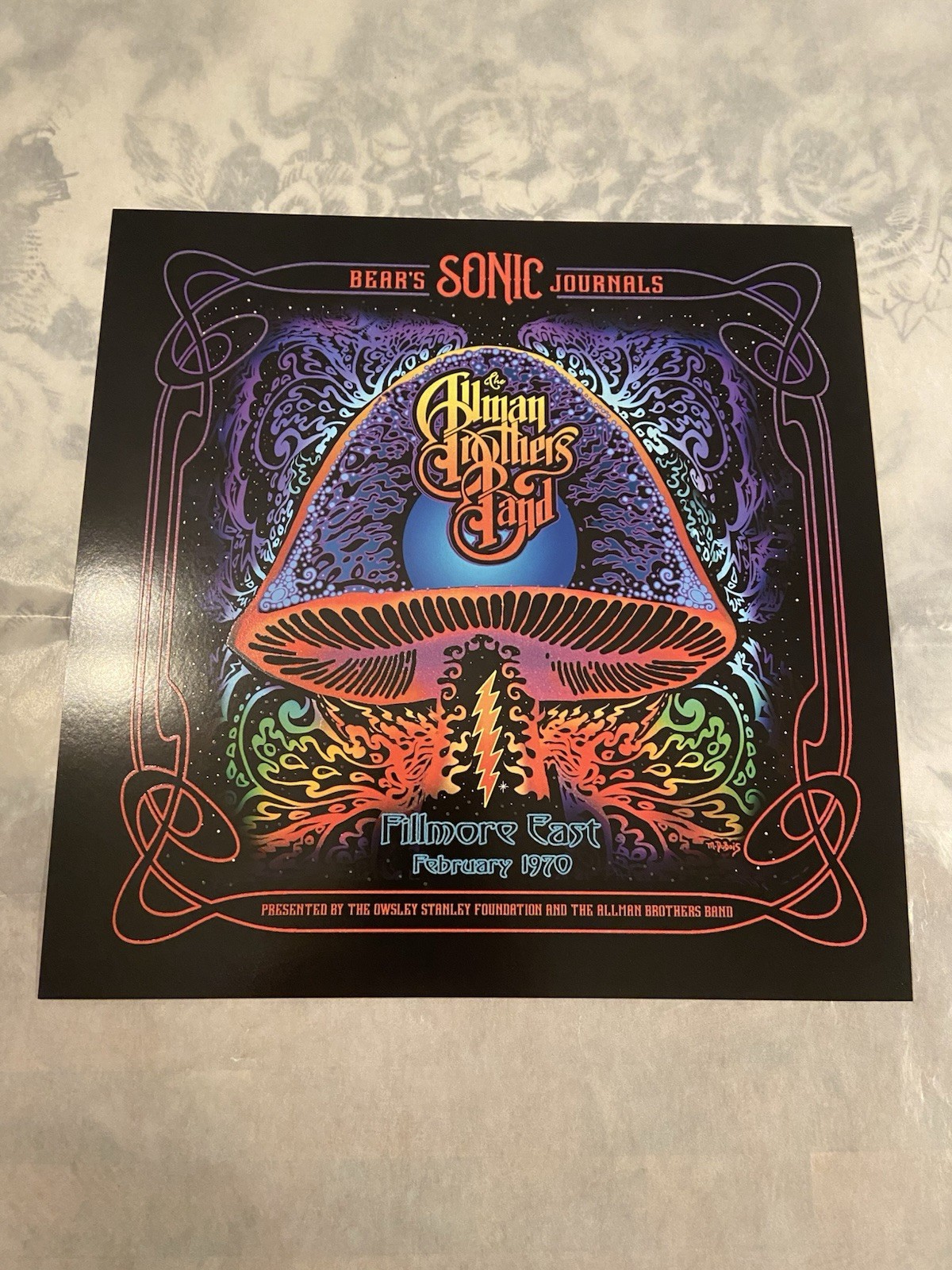 Allman Brothers Band Fillmore East Music Poster Vertical Multicolor Paper