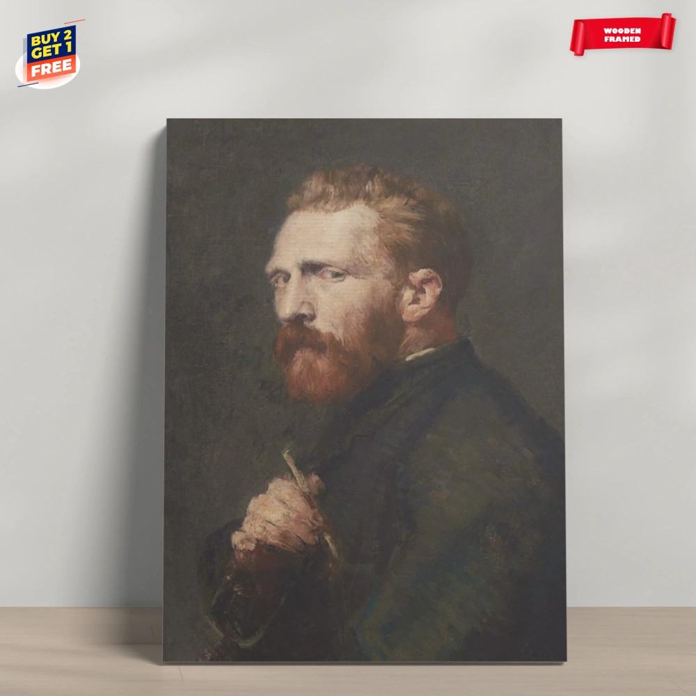 Portrait of Van Gogh by John Russell Painting Canvas Print Poster Home Decor