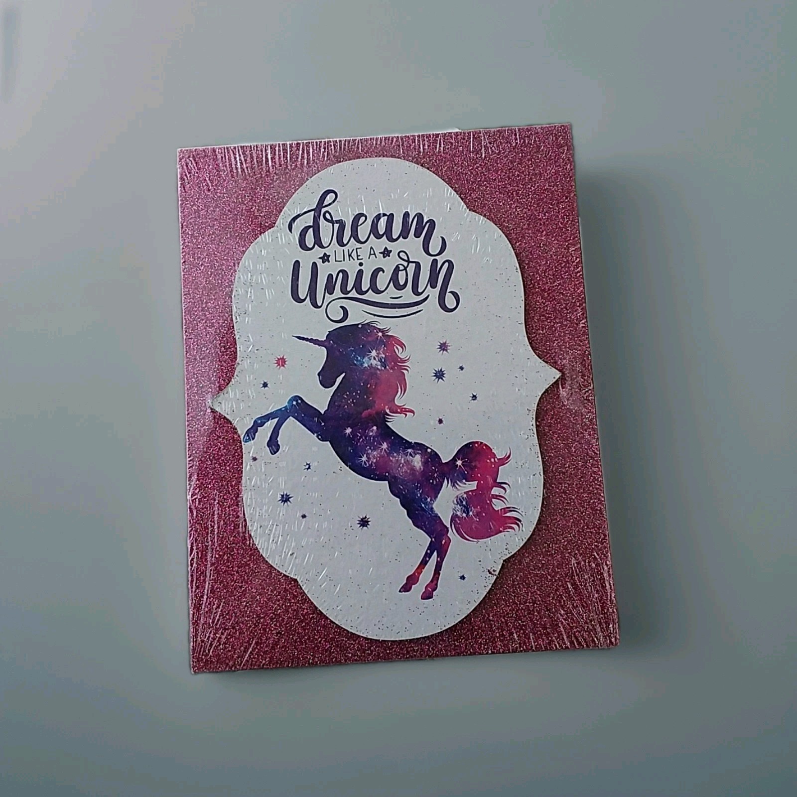 Dream Like A Unicorn 3D Glitter Box Art Decor New