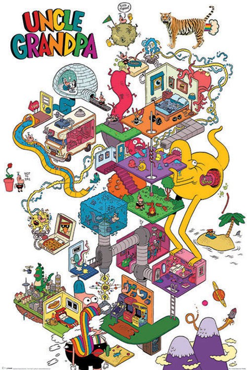 Poster Studio B – Uncle Grandpa Warped Mind Cartoon 24×36″ NEW Wall Art P5066