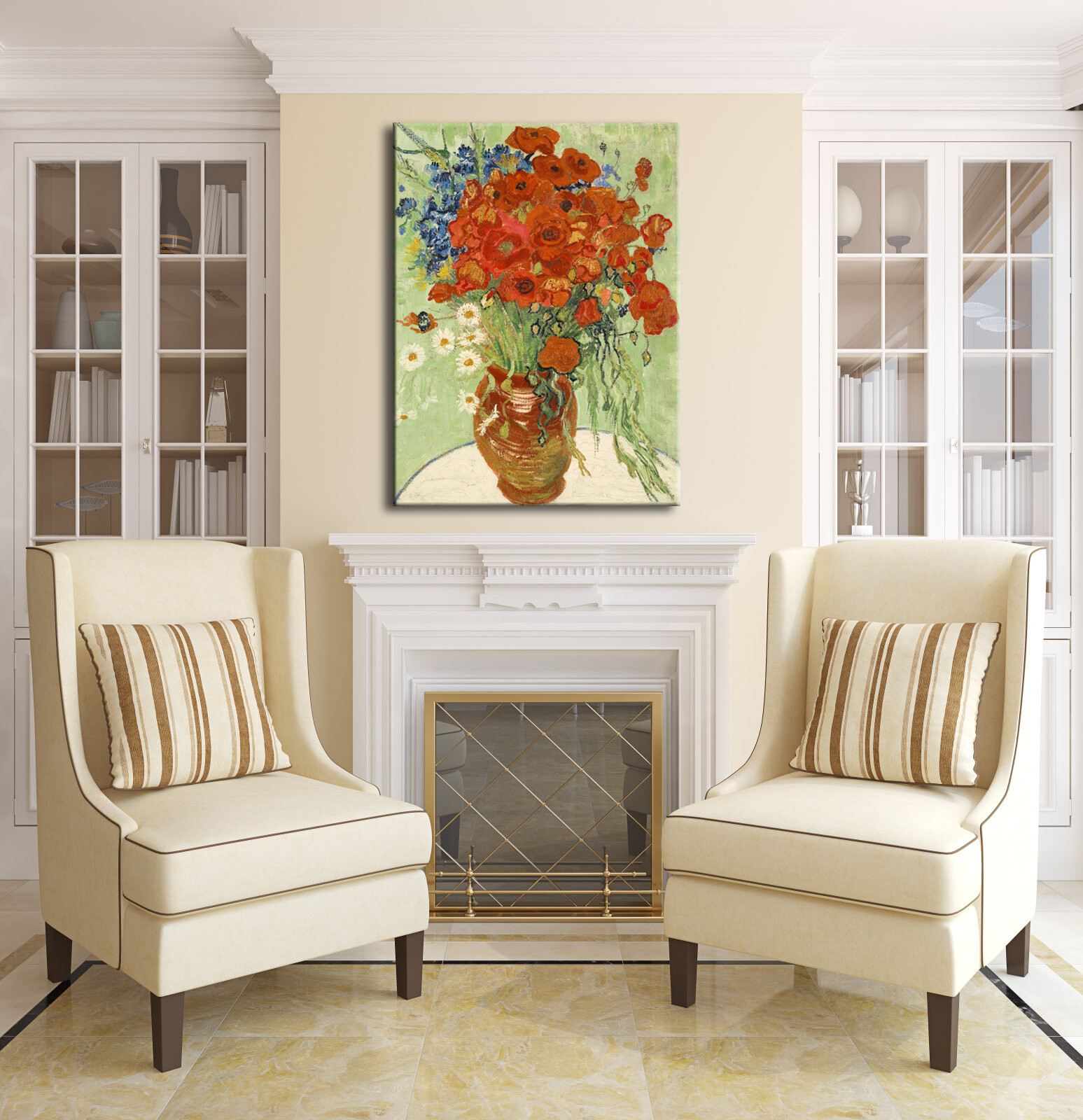 Canvas Print Wall Art Home Decor Van Gogh Painting Repro Picture Red Poppies