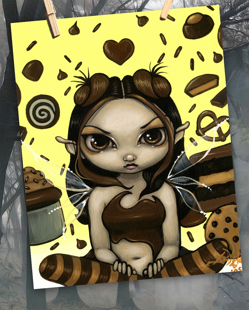 Strangeling Chocolate Fairy – 11×14 Unframed Art Print Poster – Decor and Gift