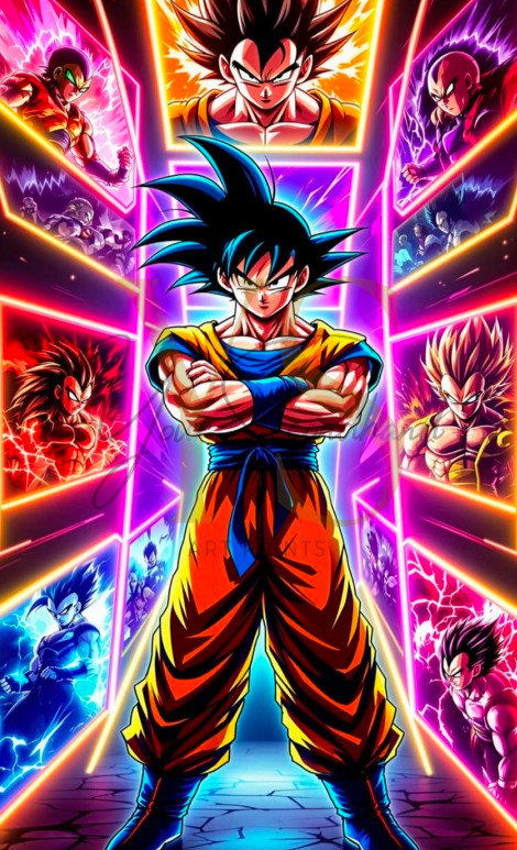 Dragon ball Z Goku poster print 8.5»x14» home decor glossy paper #1