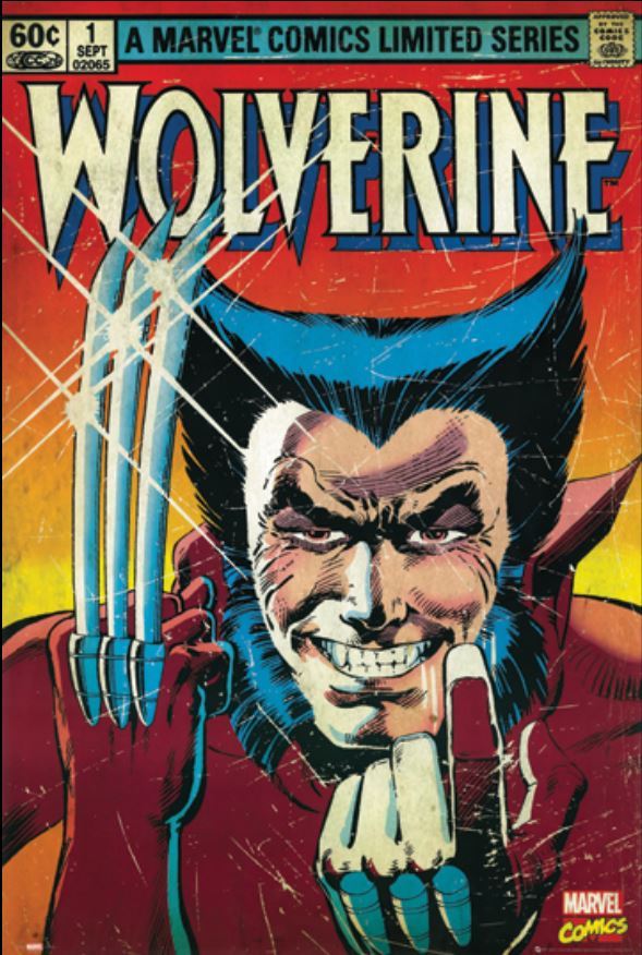Marvel Comics Wolverine #1 (1982) 24×36 Poster – Frank Miller Cover Wall Art New