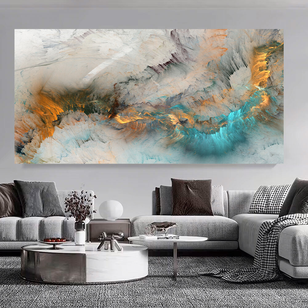 Cloud Abstract Canvas Painting Wall Art Print Poster For Living Home Room Decor