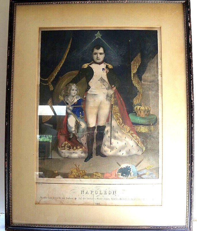 1811 Napoleon Bonaparte & Son II NEW Art Print RARE Lithograph French Revolution