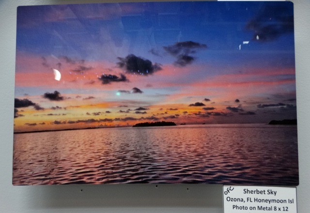 Photo Metal Art Sunset Florida «Sherbert Sky» 8 in. x 12 in.
