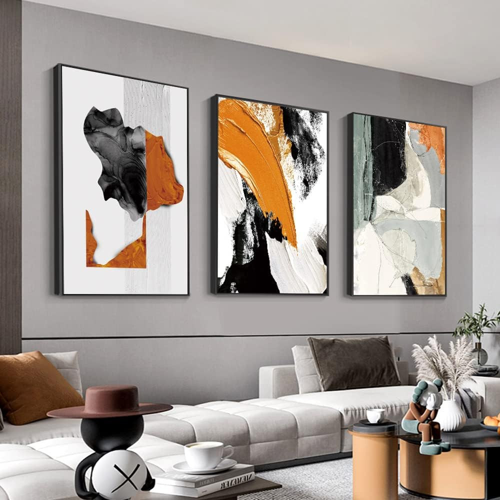 Canvas Wall Art Aesthetic Abstract Graffiti Large 32″ X 24″ Set of 3 Minimalist