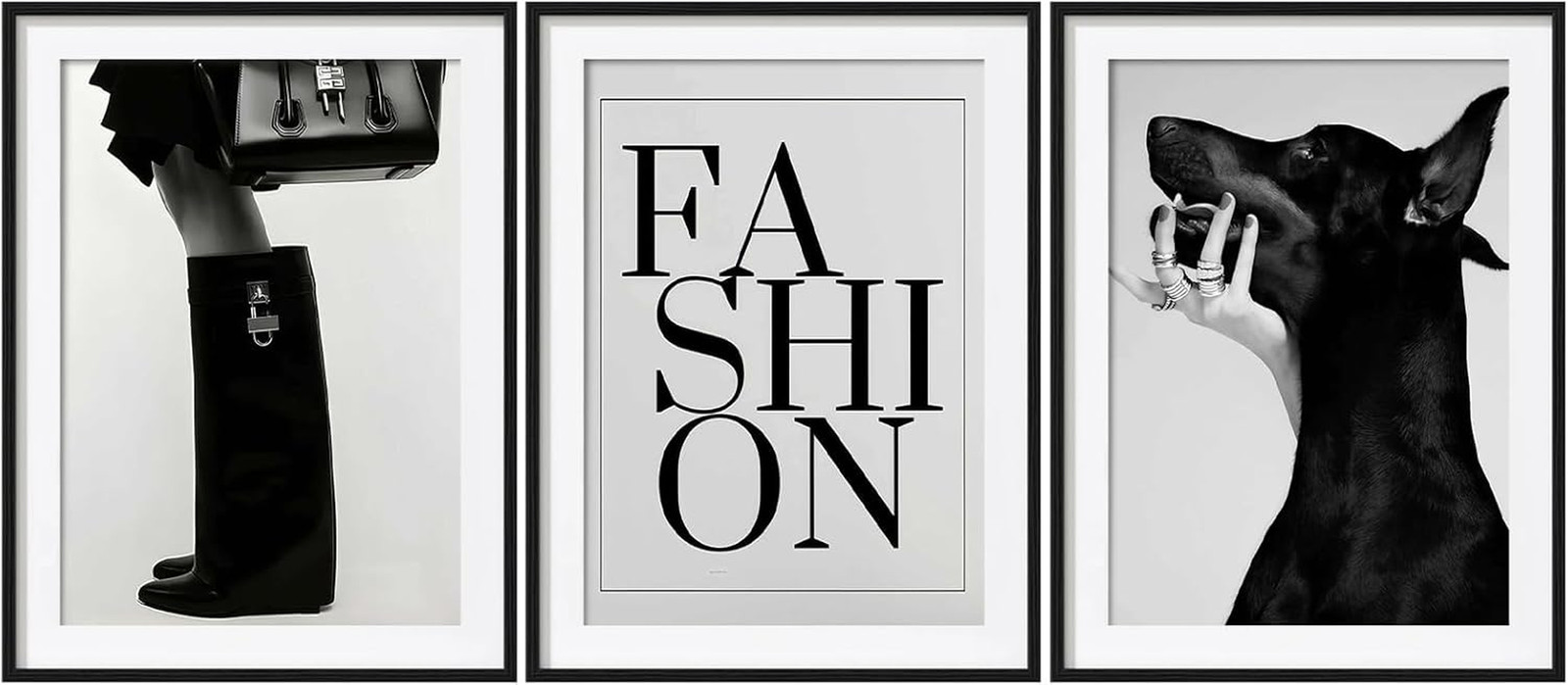 Vogue Wall Art Poster 3Pcs, Black and White Wall Decor Modern Prints Fashion …