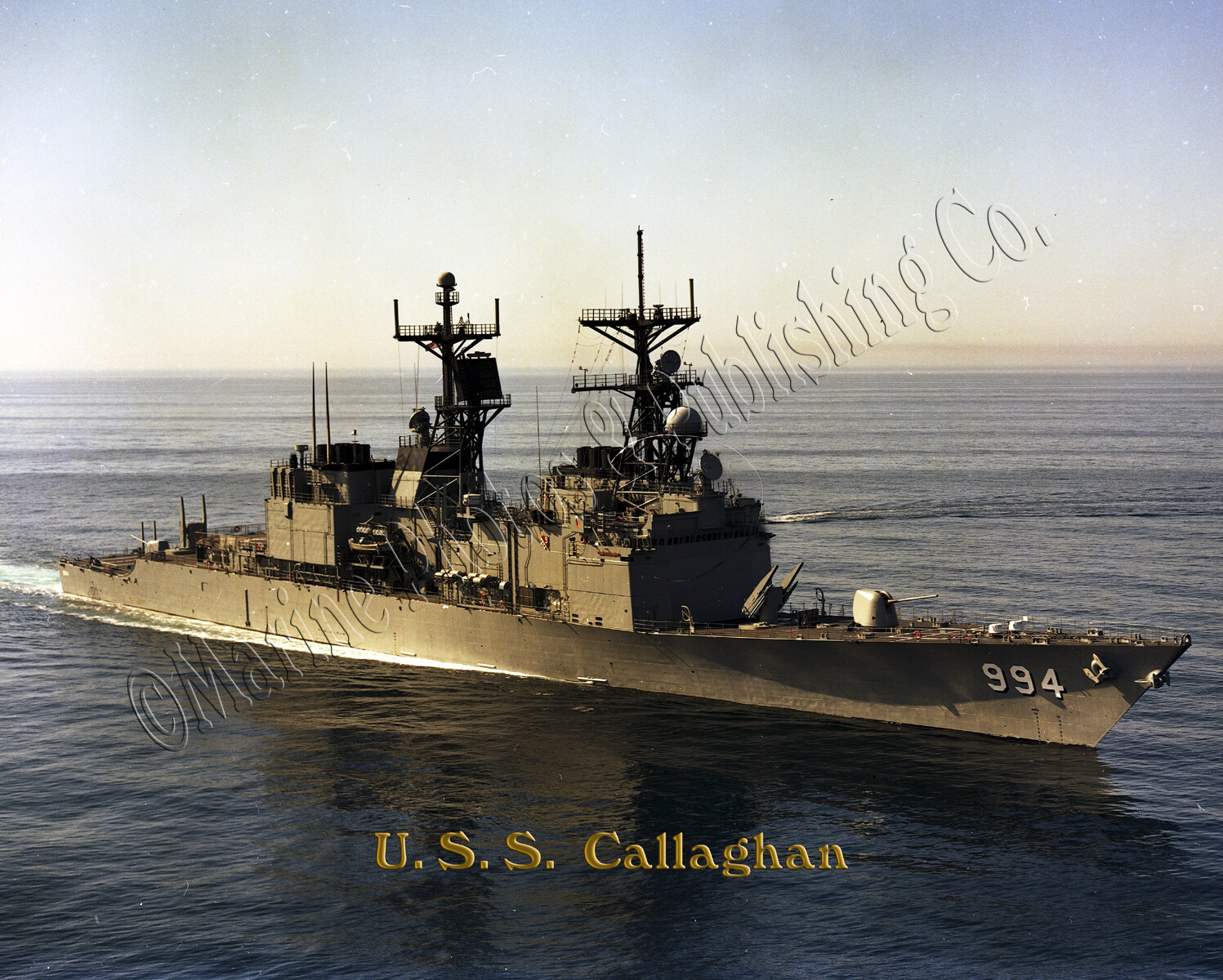USS CALLAGHAN DD 994 Personalized Navy Ship Photo on Canvas Print 1981