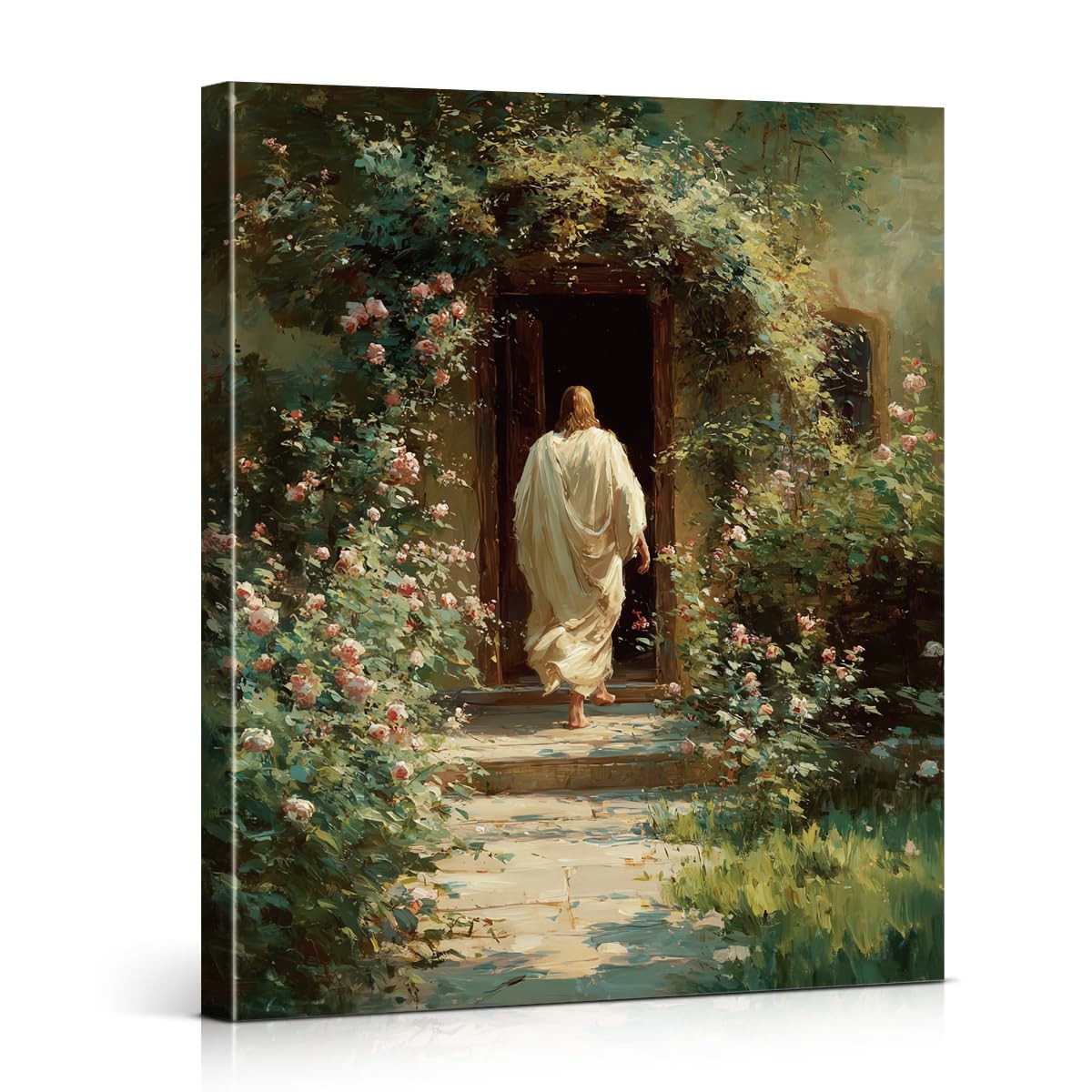 Christian Jesus Christ Wall Art Print Religious Jesus Knocking at the Door Ca…