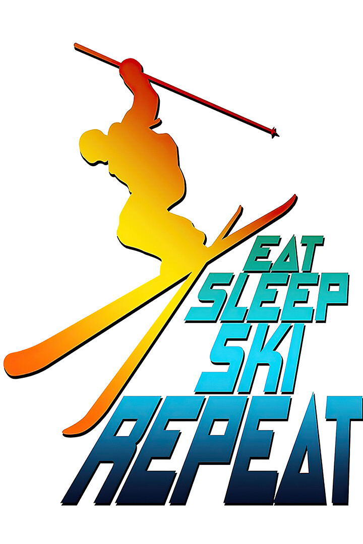 Eat Sleep Ski Jumpers Sport Art Wall Indoor Room Outdoor Poster – POSTER 20×30