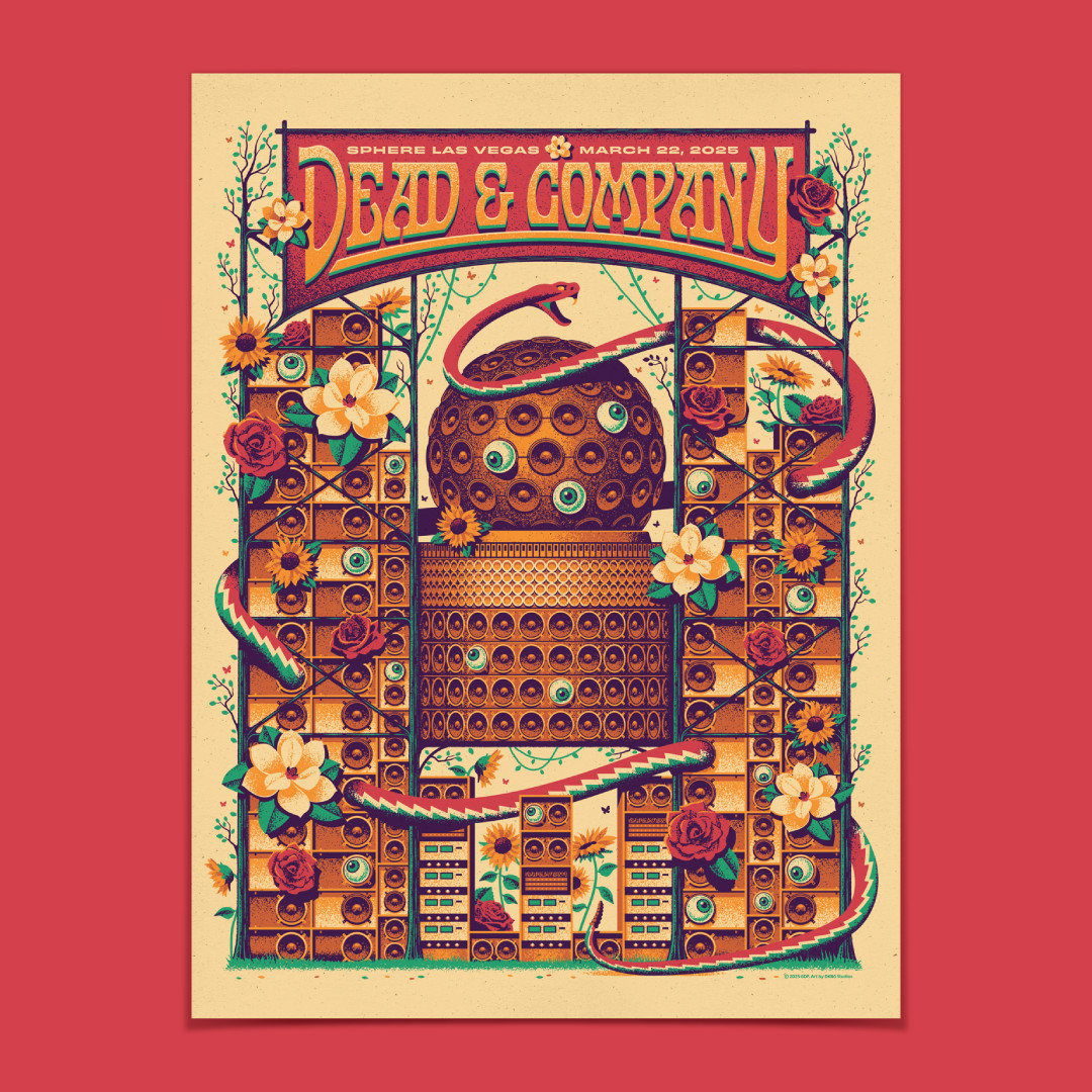Dead & Co. Las Vegas Sphere Poster 3/22/25 (Regular artist edition by DKNG)